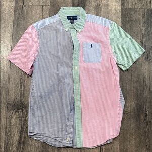 Polo by Ralph Lauren Multi-Color Striped Short Sleeve Button-Down Shirt